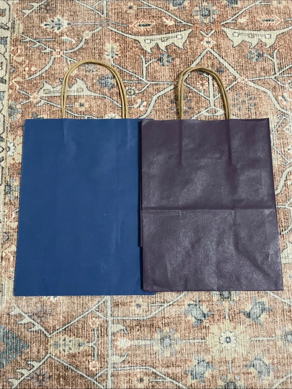 Bundle Set of 9 Colorful Assorted Gift Bags - Black, Red, Blue, Purple, Gold
